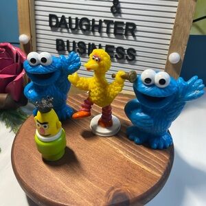 Sesame Street Figure Lot | Cookie Monster Big Bird Bert (Hasbro) Vintage